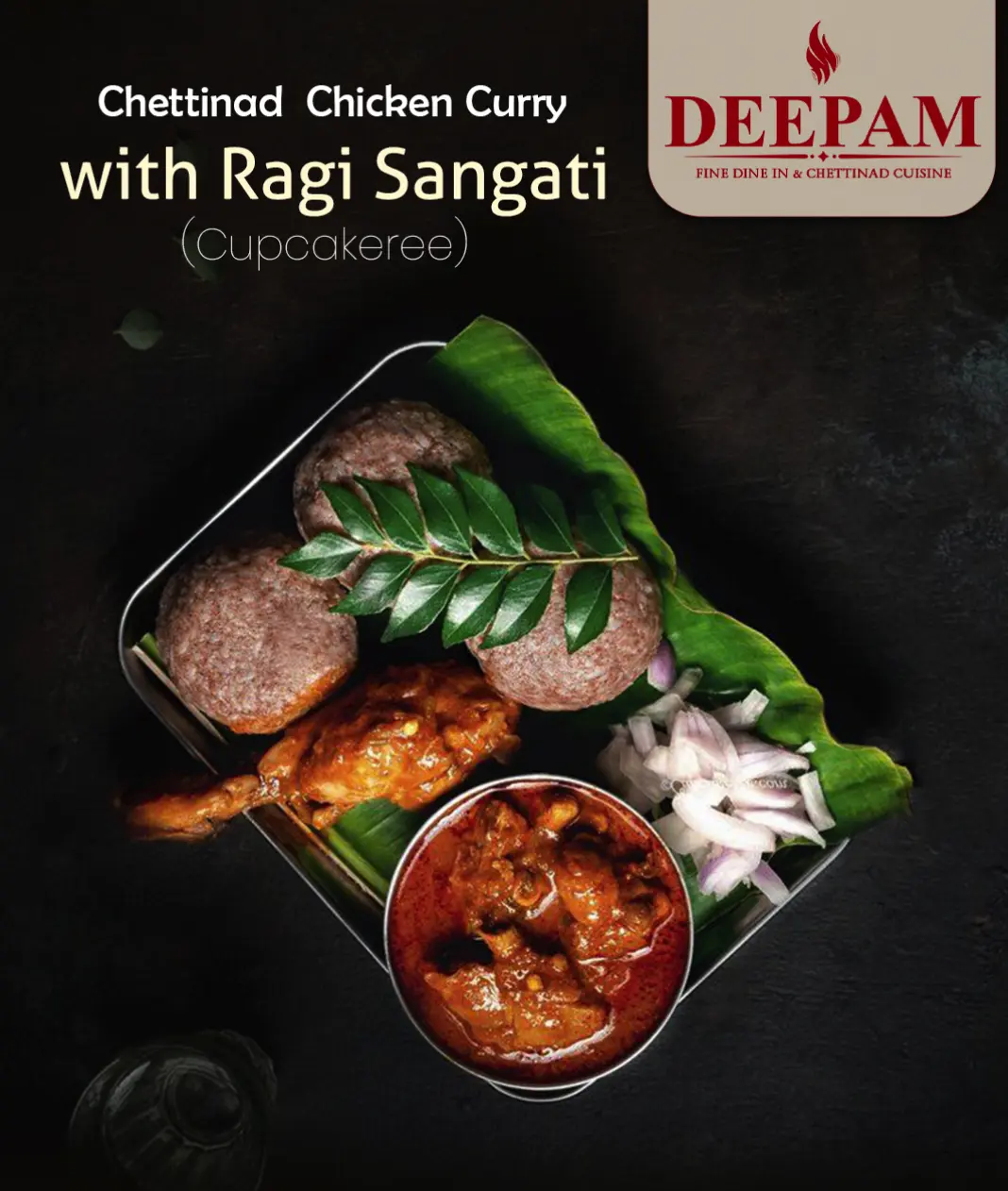 Fragrant South Indian Biryani with aromatic spices at Deepam Calgary